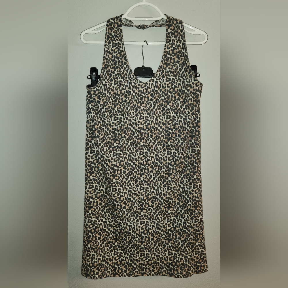 Halter Leopard Dress